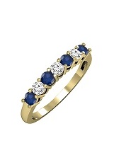 nice yellow gold round blue sapphire gemstone baby birthstone ring